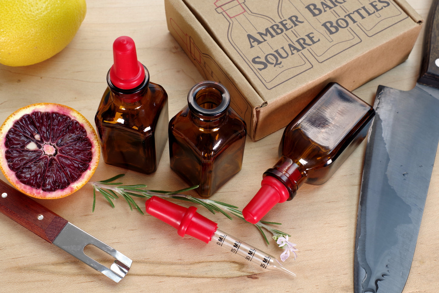 Amber Glass Barnes Dropper Bottle