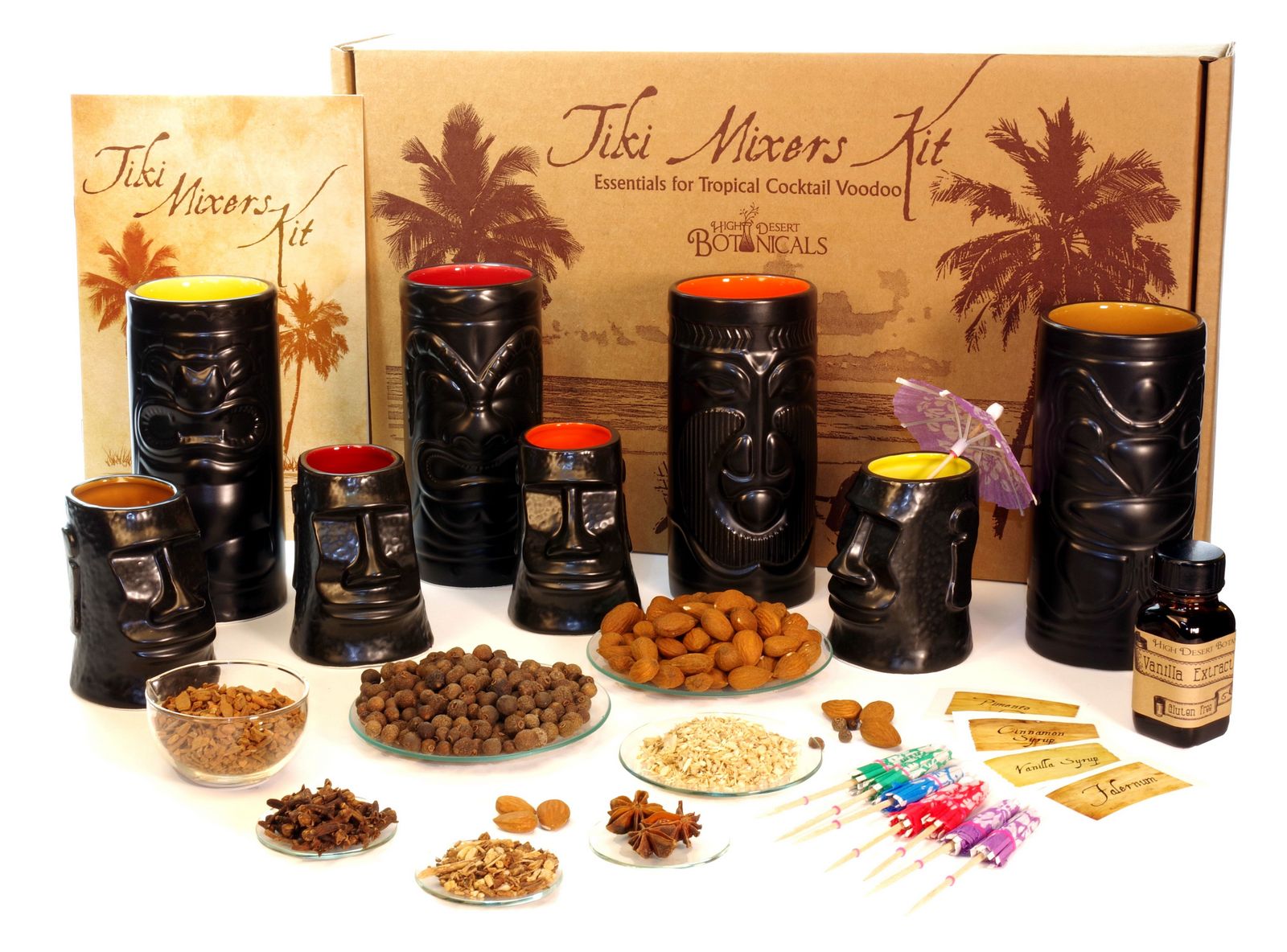 Tiki Mixers Kit & Mugs Combo Set