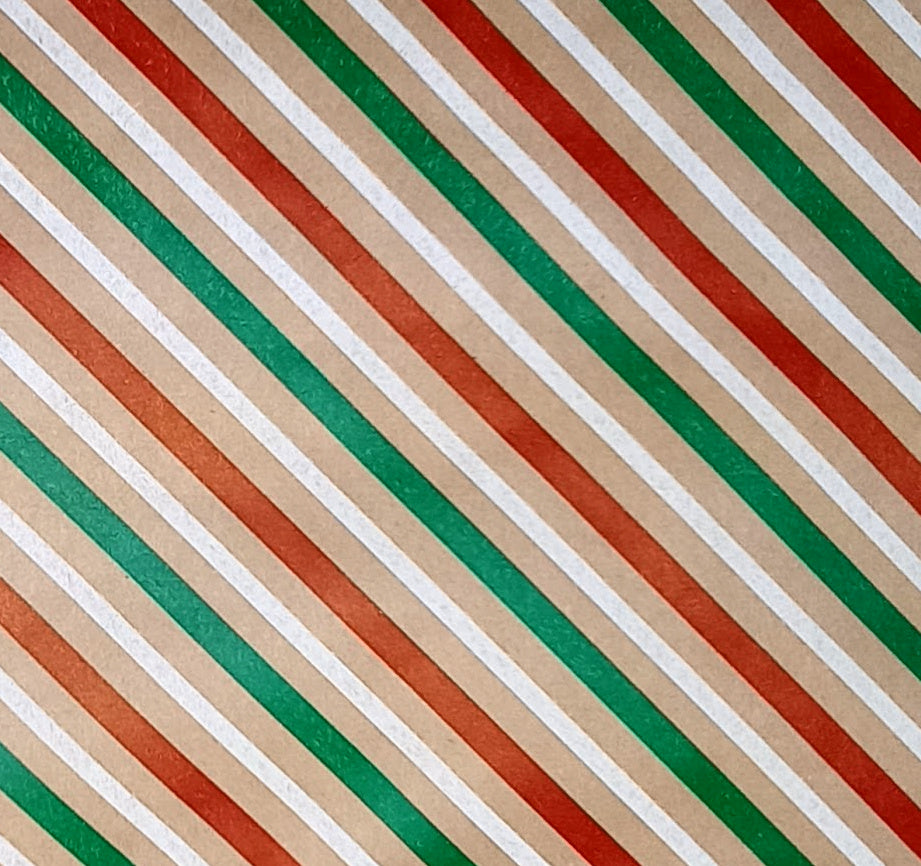 Holiday stripes wrapping paper