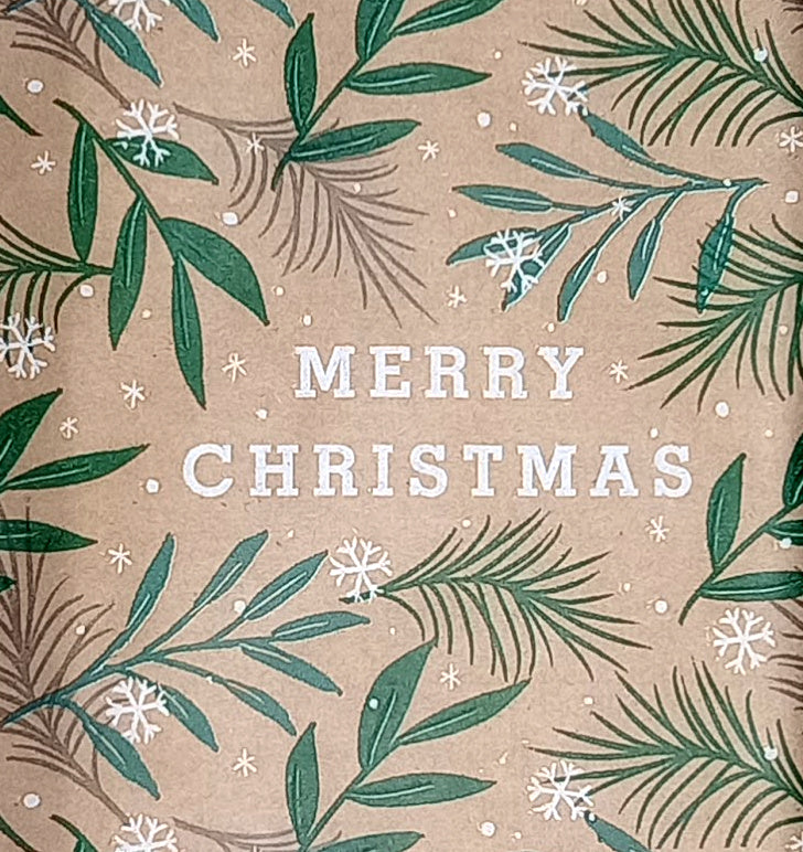 Christmas greenery wrapping paper