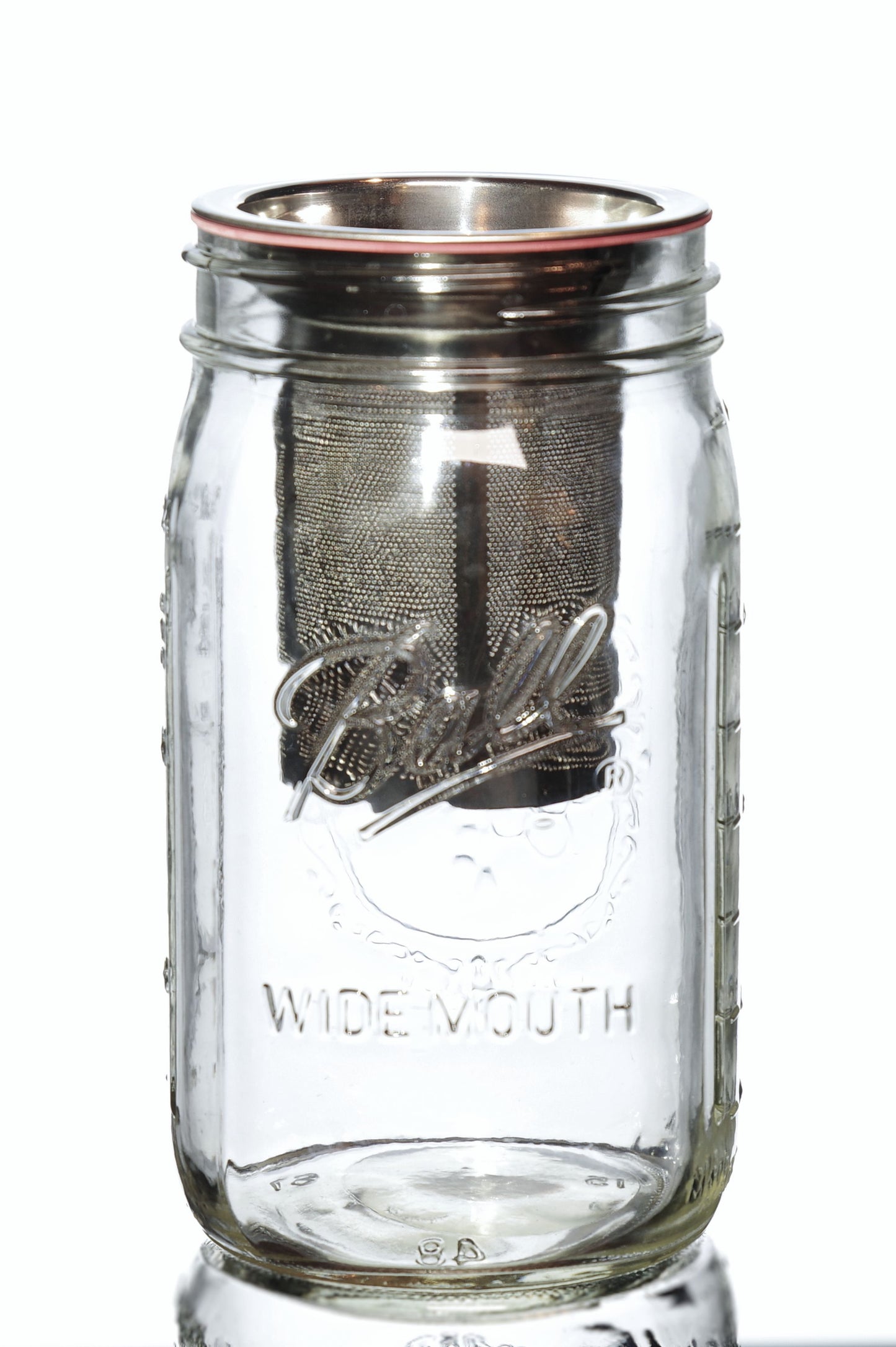 Ginfuser - Mason Jar with Stainless Steel Filter and Lid